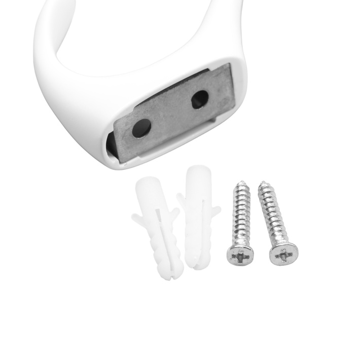 Крючок мебельный CAPPIO HEEL, двухрожковый, белый Крючок мебельный CAPPIO HEEL, двухрожковый, белый