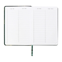 Ежедневник недатированный, A5, 136 листов, кожзам, deVENTE. Tropicana, твердая обложка, тиснение фольгой, перфорация, ляссе, блок 70%, темно-зеленый