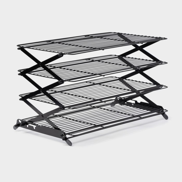 Решетка для глазирования и остывания кондитерских изделий 4-ярусная 43,5х25,5х8 см