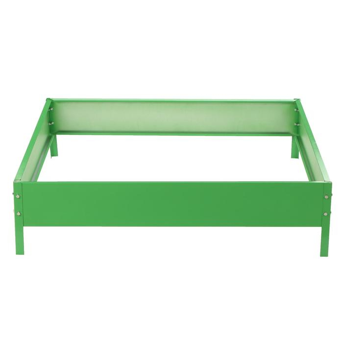 Клумба оцинкованная, 100 × 100 × 15 см, зелёная, «Квадро», Greengo Клумба оцинкованная, 100 × 100 × 15 см, зелёная, «Квадро», Greengo