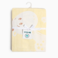 Полотенце детское Крошка Я &laquo;Оленёнок&raquo; 95х100&plusmn;5 см, цвет жёлтый, 100% хлопок, 280 г/м2