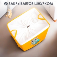 Корзина для хранения игрушкек с затяжкой на веревке, 40 х 50 х 48 см, жёлтая Корзина для хранения игрушкек с затяжкой на веревке, 40 х 50 х 48 см, жёлтая