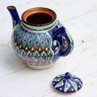 Чайник Риштанская Керамика "Узоры", 1000 мл, микс Чайник Риштанская Керамика "Узоры", 1000 мл, микс