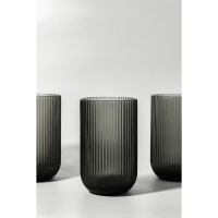 Набор стаканов стеклянный SL Home «Модерн», 400 мл, 8×13 см, цвет графитовый Набор стаканов стеклянный SL Home «Модерн», 400 мл, 8×13 см, цвет графитовый