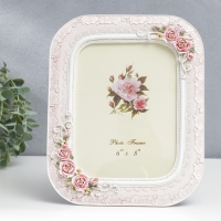 Фоторамка полистоун 15х20 см "Розы и кружево" 26х21,5 см Фоторамка полистоун 15х20 см "Розы и кружево" 26х21,5 см