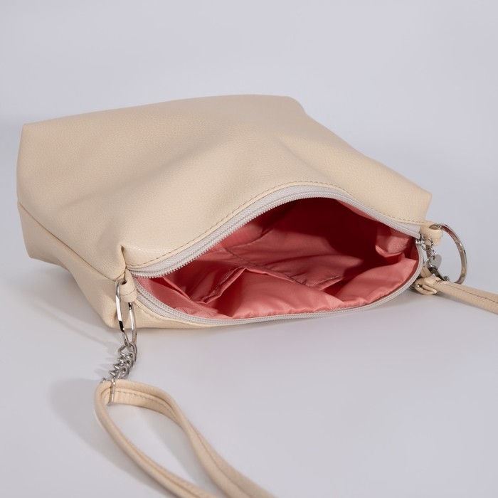 Сумка кросс-боди на молнии, цвет бежевый Сумка кросс-боди на молнии, цвет бежевый