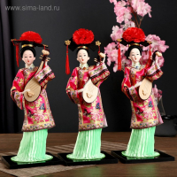 Кукла коллекционная "Китаянка в национ. платье с муз.инструмен. - пипой" МИКС 32х12,5х12,5см Кукла коллекционная "Китаянка в национ. платье с муз.инструмен. - пипой" МИКС 32х12,5х12,5см