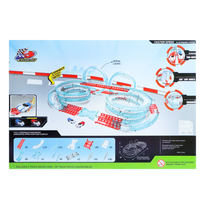 Автотрек &laquo;Испытание скоростью&raquo;, 2 машинки, работает от батареек