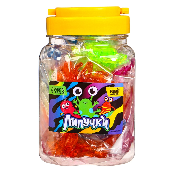 Липучка &laquo;Многоножки&raquo;, цвета МИКС, в банке