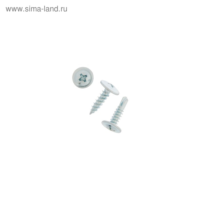 Саморезы Саморезы "ТУНДРА krep", с прессшайбой, сверлоконечные, 4.2x16 мм, оцинкованные, 12000 шт