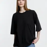 Футболка оверсайз унисекс Base Space, черная, размер M/L