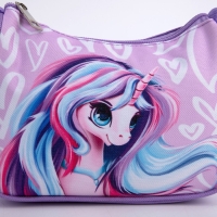 Сумка детская для девочки, текстильная, &laquo;Волшебный единорог&raquo;, 4 см х 17 см х 13 см