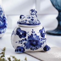 Солонка &laquo;Кот&raquo;, гжель