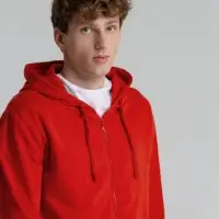 Толстовка на молнии с капюшоном Siverga 2.0, красная, размер L