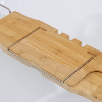 Полка для ванной SAVANNA SPA, 74-95&times;20,3&times;2,5 см, бамбук