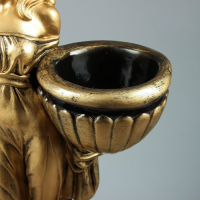 Фигура с кашпо "Девушка в платье" бронза голубой-зеленый, 1,2 л / 21х84х34см Фигура с кашпо "Девушка в платье" бронза голубой-зеленый, 1,2 л / 21х84х34см