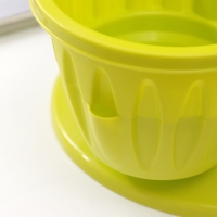 Кашпо многоярусное &laquo;Каскад&raquo;, 3 шт, 700 мл, зелёное