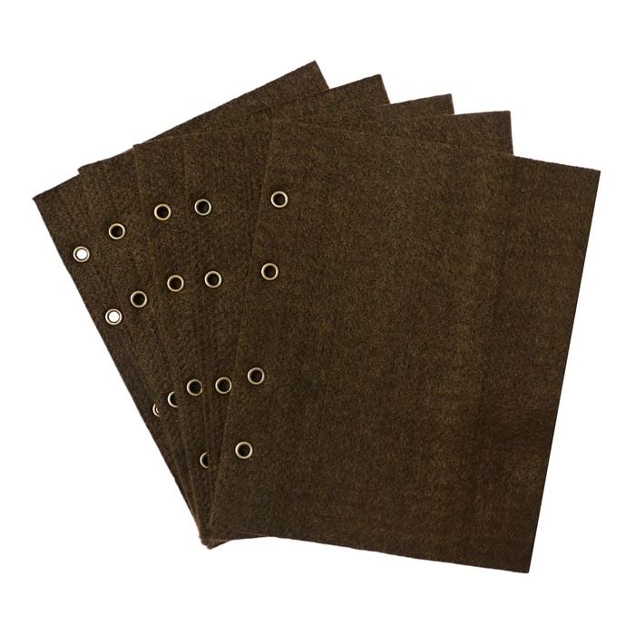 Комплект листов для вертикального альбома под значки 200 х 250 мм, 5 ткань + 5 картон + 5 промежуточный)