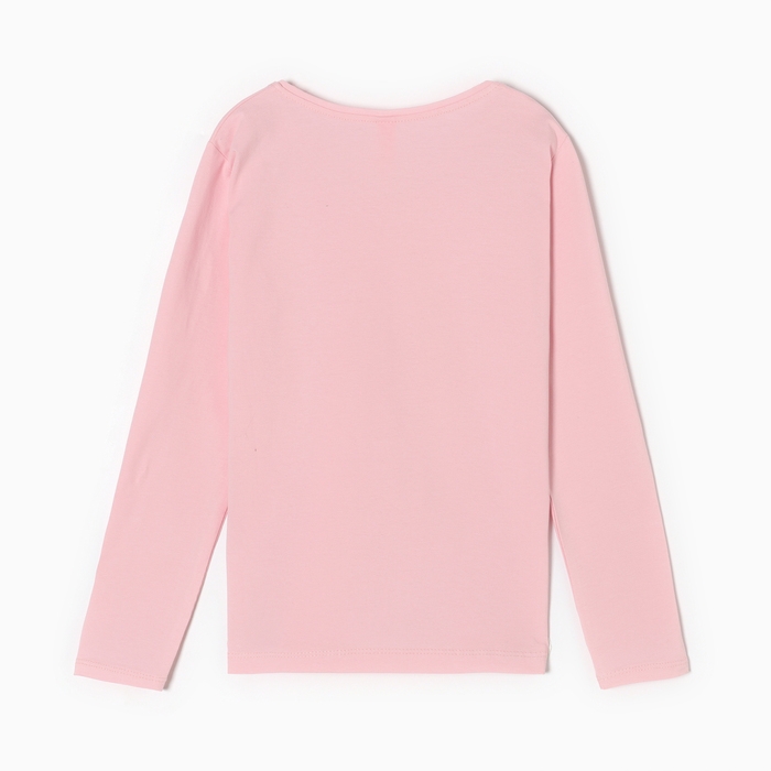 Лонгслив для девочки, цвет светло-розовый, рост 146 см