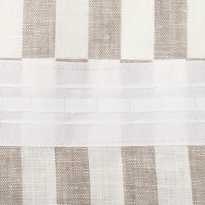 Комплект штор для кухни Этель "Soprano" 140х180 см-2 шт, подхваты 2 шт, лен 100%,180гр/м2