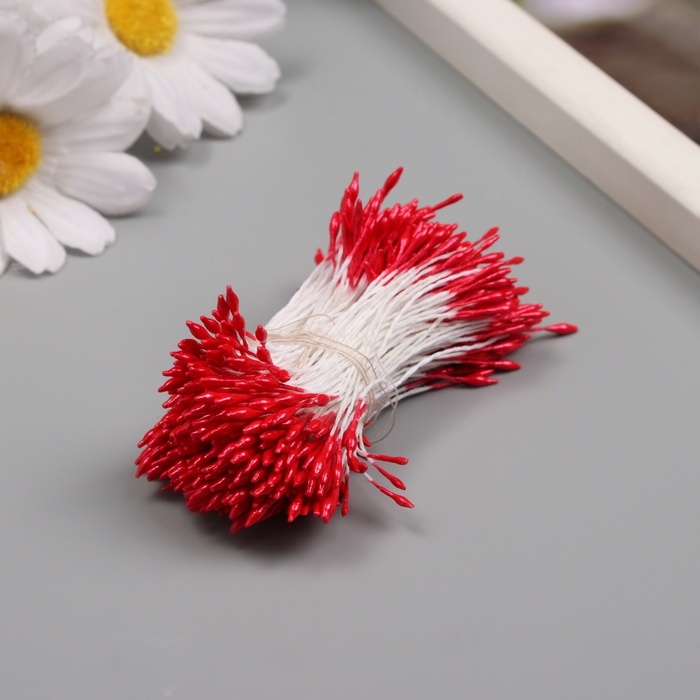 Тычинки для искусственных цветов глянец Тычинки для искусственных цветов глянец "Рисинки" красный набор 360 шт длина 6 см