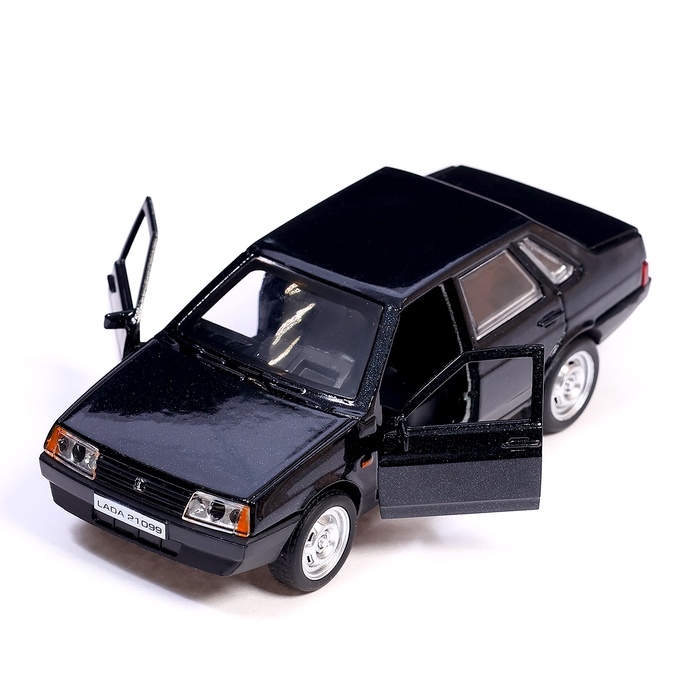 Машинка металлическая LADA-21099, ретро - модель «СПУТНИК», открываются двери, багажник, инерция, 12 см, чёрный Машинка металлическая LADA-21099, ретро - модель «СПУТНИК», открываются двери, багажник, инерция, 12 см, чёрный