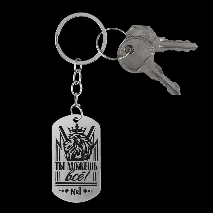 Брелок для ключей жетон &laquo;Ты можешь всё&raquo;, 9,5 х 2,7 см