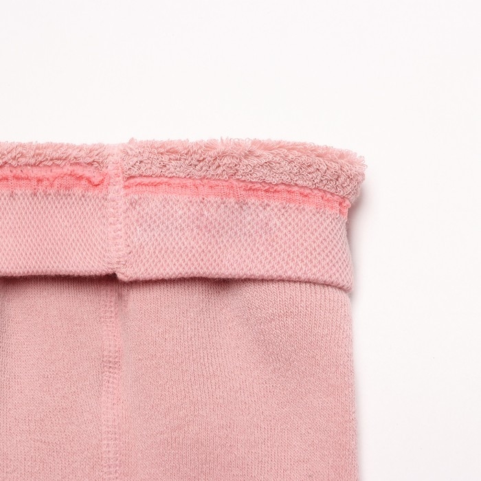 Колготки детские махровые, цвет пыльная роза, рост 98-104 см