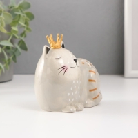 Копилка керамика "Спящая серая кошка в короне" 11,6х7,4х10,3 см Копилка керамика "Спящая серая кошка в короне" 11,6х7,4х10,3 см