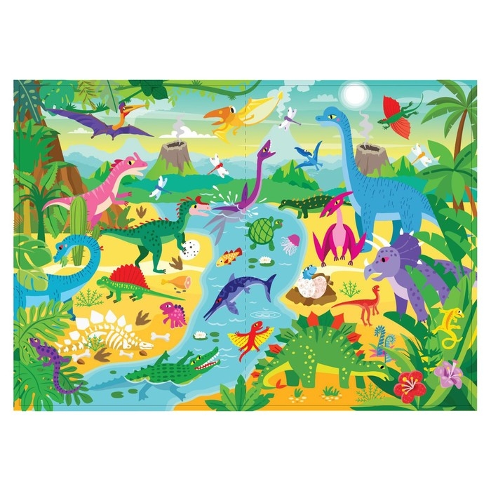 Книга со светящимися наклейками &laquo;Время динозавров&raquo;, 40 наклеек, 4 стр.