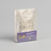 Гирлянда «Мишура» 2 м роса, IP20, серебристая нить, 50 LED, батарейки CR2032х2 (в комплекте), свечение мульти Гирлянда «Мишура» 2 м роса, IP20, серебристая нить, 50 LED, батарейки CR2032х2 (в комплекте), свечение мульти