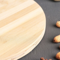 Доска разделочная Доляна &laquo;Зебра&raquo;, d=25 см, бамбук