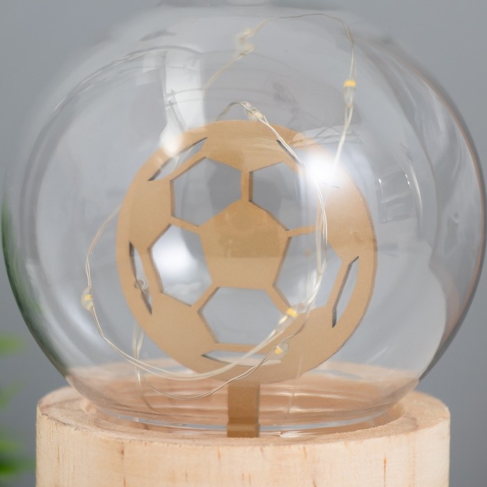 Ночник &laquo;Шар-футбольный мяч&raquo; LED 3хAG10 шар 8см 6,5х6,5х11,5см