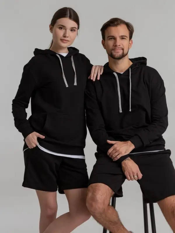 Толстовка с капюшоном Unit Kirenga черная, размер S