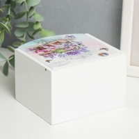 Шкатулка дерево с зеркалом "Тележка с цветами" 10,5х10,8х7 см Шкатулка дерево с зеркалом "Тележка с цветами" 10,5х10,8х7 см