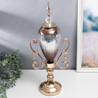 Сувенир интерьерный металл, стекло "Мозаика" золото 56,5х15х24 см