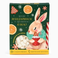 Подарочный набор новогодний &laquo;Время мандаринок&raquo;: маршмеллоу, вкус: пломбир 50 г., леденец, вкус: клубника, 15 г.