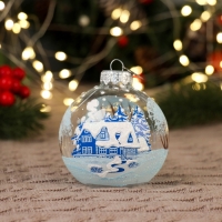 Шар "Зимний новый 1", 85 мм, в подарочной упаковке Шар "Зимний новый 1", 85 мм, в подарочной упаковке