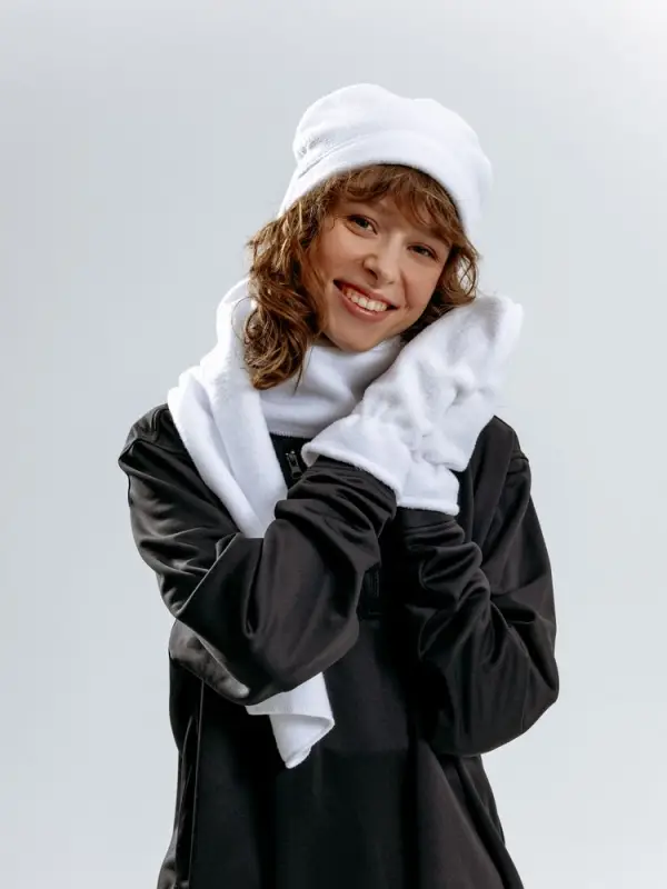 Шапка Fleecy, белая Шапка Fleecy, белая