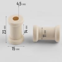 Набор деревянных катушек без покрытия, 15 шт, d = 1,5 × 2,3 см Набор деревянных катушек без покрытия, 15 шт, d = 1,5 × 2,3 см