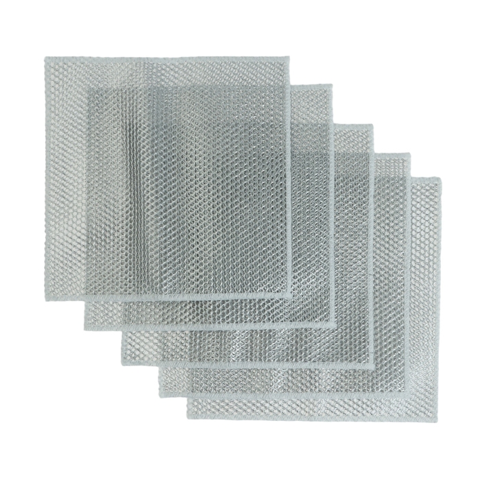 Тряпка для зачистки металла, CARTAGE, металлическая, 2 слоя, 20&times;20 cм, набор 5 шт