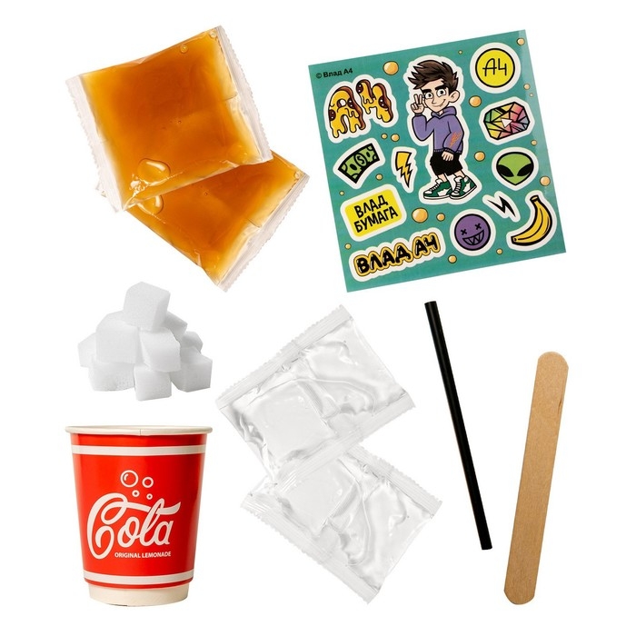 Игрушка для детей модели &laquo;Slime Лаборатория Пранк Влад А4&raquo; &laquo;Газировка кола&raquo;