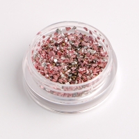 Фигурки для дизайна ногтей &laquo;Камень&raquo;, объёмные, цвет медный/розовый