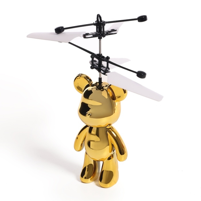 Супербол «Мишка Флай», летает, работает от аккумулятора, цвет золотой Супербол «Мишка Флай», летает, работает от аккумулятора, цвет золотой