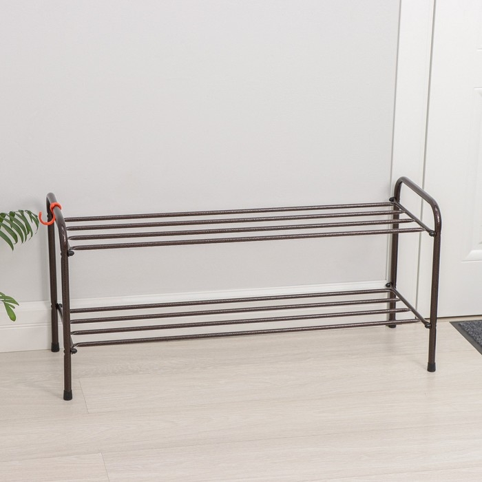 Подставка для обуви, 2 яруса, 87&times;30&times;45 см, медный антик