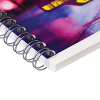 Альбом для рисования А4 32 листа на гребне "Неоновый драйв", обложка картон, блок офсет 100 г/м2, МИКС