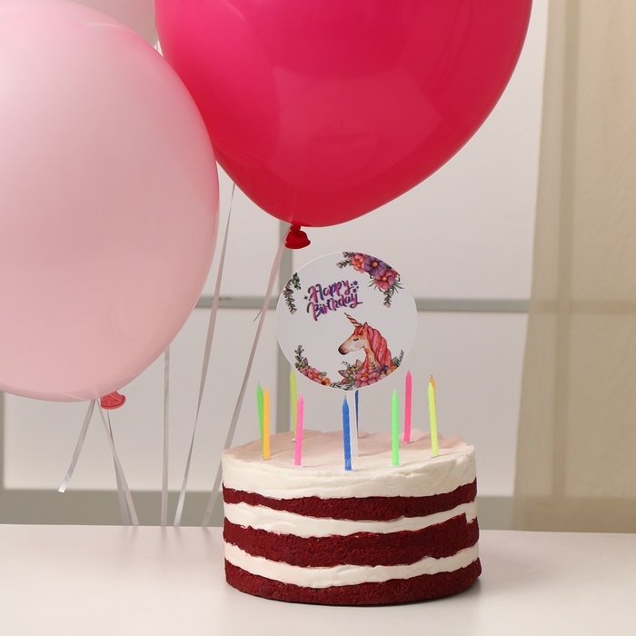 Набор для украшения стола «Единорог»: свечи, топпер, шары, в наборе 16 шт. Набор для украшения стола «Единорог»: свечи, топпер, шары, в наборе 16 шт.