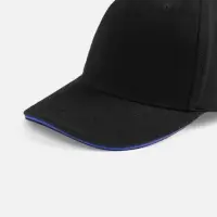 Бейсболка Buffalo, черная с ярко-синим Бейсболка Buffalo, черная с ярко-синим