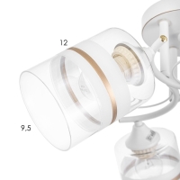 Люстра "Мия" 3х60Вт Е27 Белый, золото 52х18х24см Люстра "Мия" 3х60Вт Е27 Белый, золото 52х18х24см