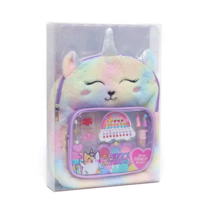 Набор косметики для девочки, рюкзак Набор косметики для девочки, рюкзак "Единорог", со стразами